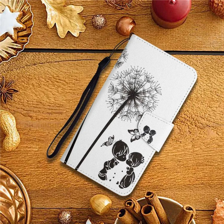For Xiaomi Redmi Note 13 Pro 4G / Poco M6 Pro 4G Leather Case Pattern Printing Wallet Phone Cover