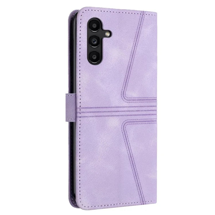 For Samsung Galaxy A05s 4G Leather Case Triangle Imprinted Wallet Phone Cover