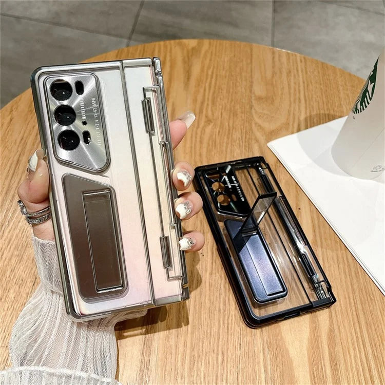 For Honor Magic V2 / V2 RSR Porsche Design Clear Case Kickstand Hard PC Phone Cover