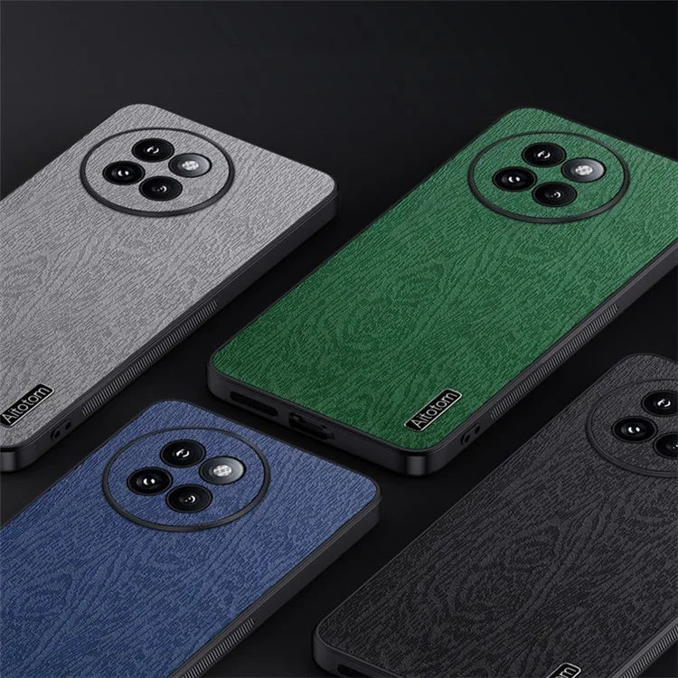 For Xiaomi Civi 4 Pro 5G / 14 Civi 5G Cell Phone Case Wood Texture Leather Coating PC+TPU Hybrid Shell