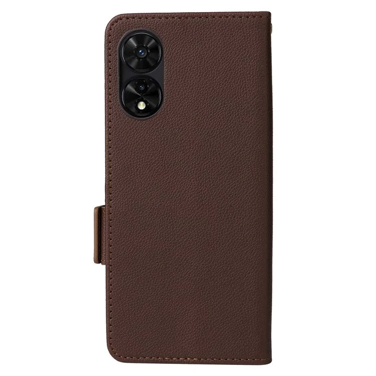 For TCL 50 SE Case Litchi Texture PU Leather Horizontal Viewing Stand Phone Cover