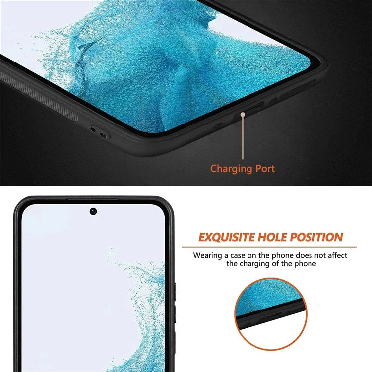 C1 for Samsung Galaxy A35 5G Case PU Leather Coated PC+TPU Hybrid Phone Cover