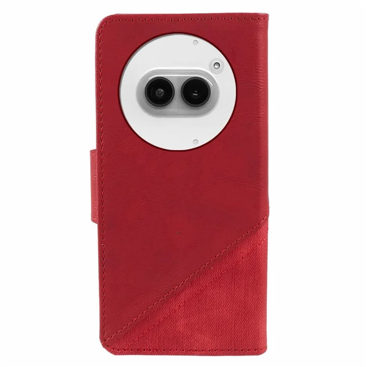 For Nothing Phone (2a) Case Crazy Horse Texture Splicing Flip Phone Wallet Cover