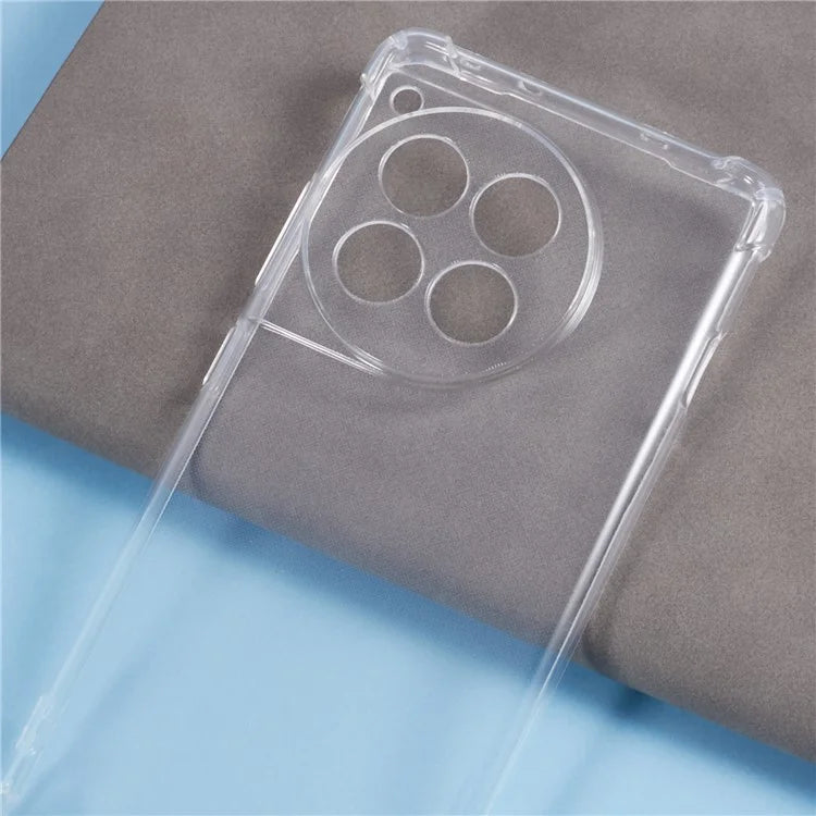 For OnePlus Ace 3 5G / 12R 5G Case Clear TPU Protective Back Phone Cover with Lanyard