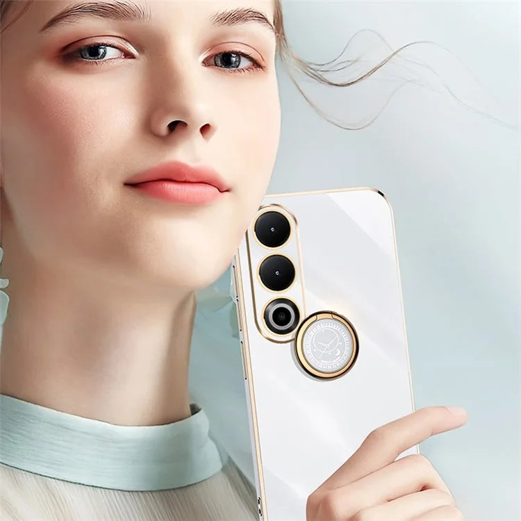 XINLI For OnePlus Nord CE4 5G TPU Case Ring Kickstand Electroplating Phone Cover