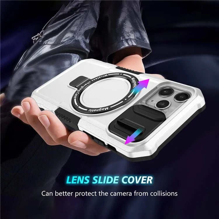 For iPhone 11 Pro Case Compatible with MagSafe PC+TPU Camera Protection Phone Cover / White