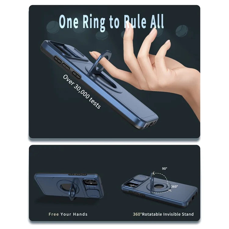 For Samsung Galaxy A05 4G Case Camera Protection Kickstand Dual Layer Hybrid TPU+PC Phone Cover