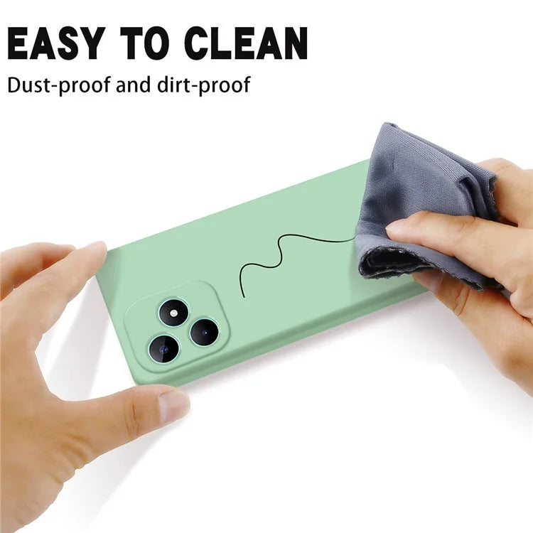 For Realme Note 50 4G Case with Wrist Strap Liquid Silicone Phone Cover