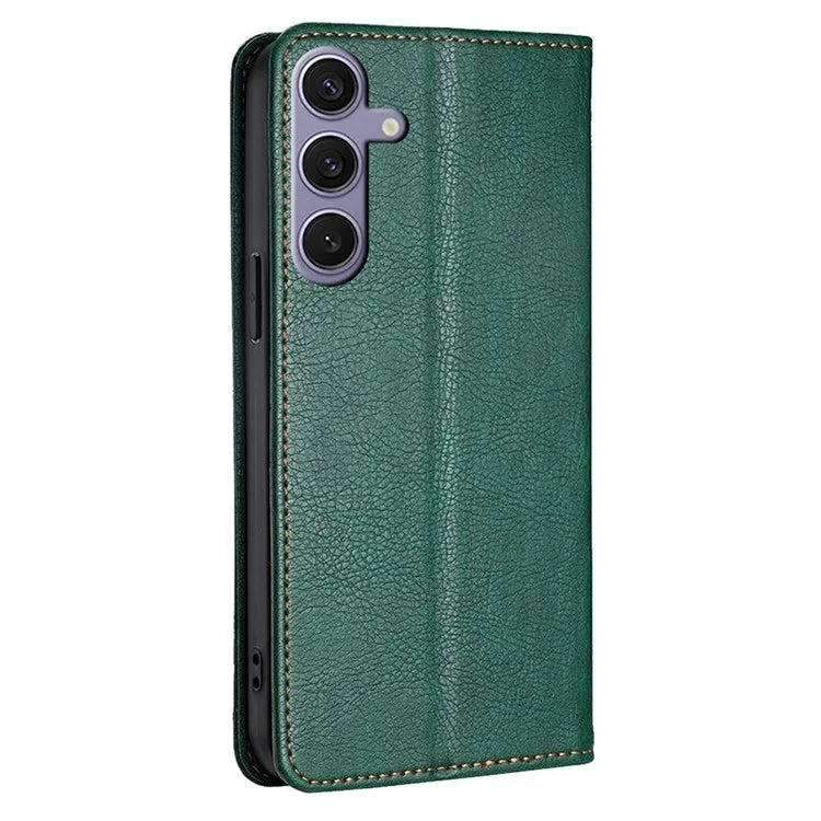 For Samsung Galaxy S23 FE Anti-scratch Case Wallet Card Slots PU Leather Magnetic Cell Phone Cover