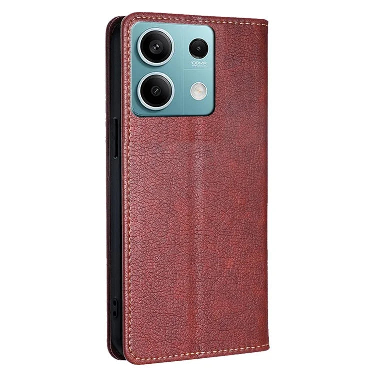 For Xiaomi Redmi Note 13 4G Wallet Case Leather Phone Cover with Magnetic Closure