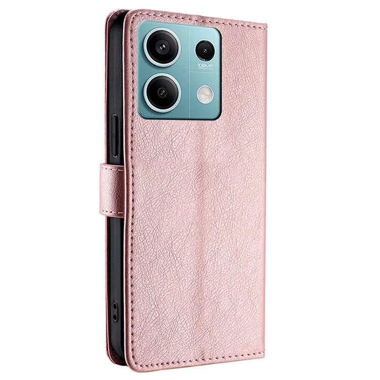 For Xiaomi Redmi Note 13 4G Wallet Case Zipper Pocket Shock-Absorbent Phone Cover