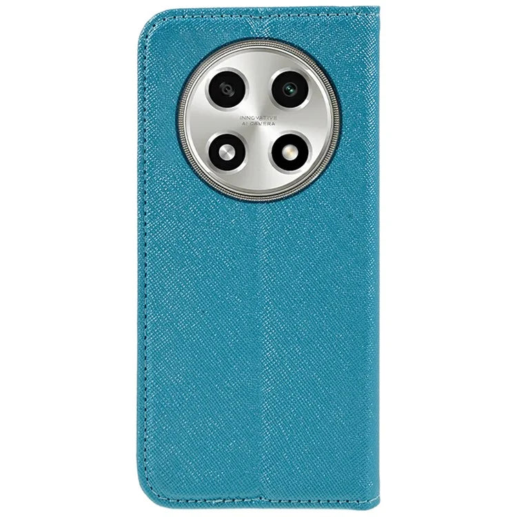 For Oppo A2 Pro 5G Case Cross Texture Magnetic Closing Wallet Leather Cover