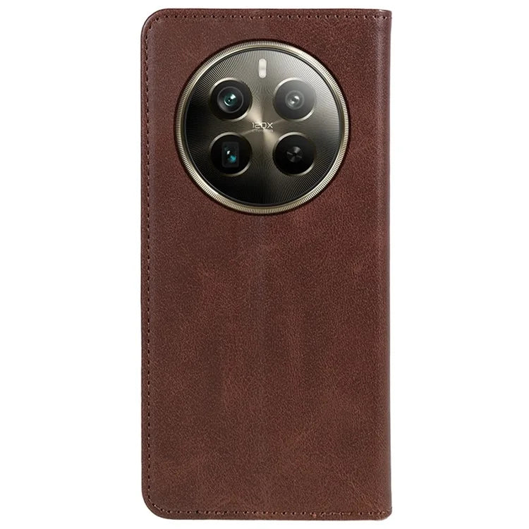 For Realme 12 Pro 5G / 12 Pro+ 5G Case Magnetic Closing PU Leather Flip Phone Cover