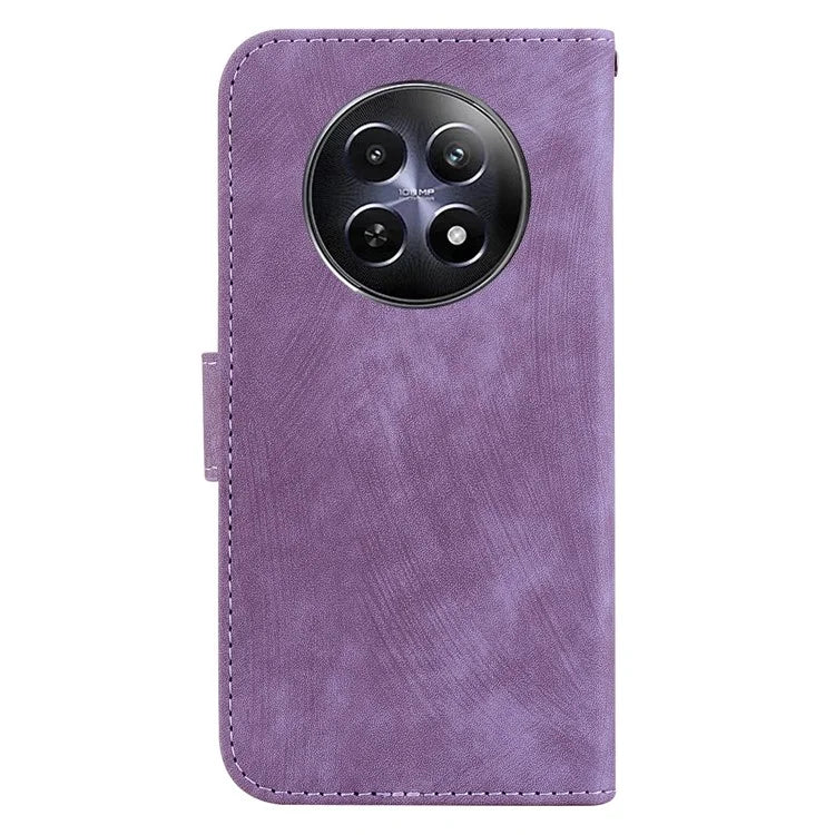 For Realme 12 5G / 12x 5G Wallet Case Cute Tiger Pattern Leather Phone Stand Cover