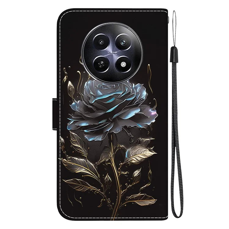For Realme 12 5G / 12x 5G Wallet Phone Case Pattern Printing Protective Leather Cover
