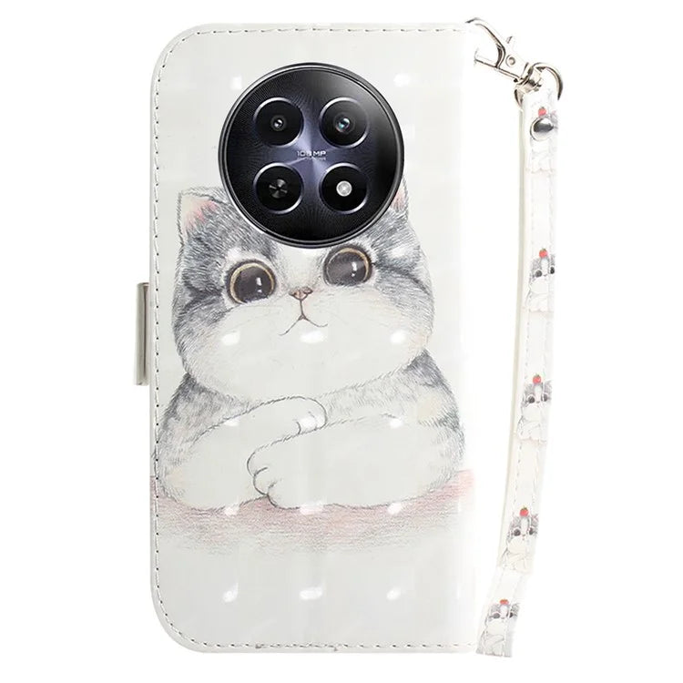 For Realme 12 5G / 12x 5G Leather Case Phone Wallet Cover Pattern Printing