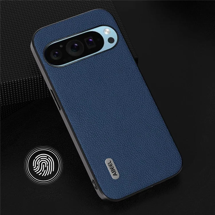 ABEEL For Google Pixel 9 / Pixel 9 Pro Hybrid Case Cowhide Leather Soft TPU+Hard PC Phone Shell