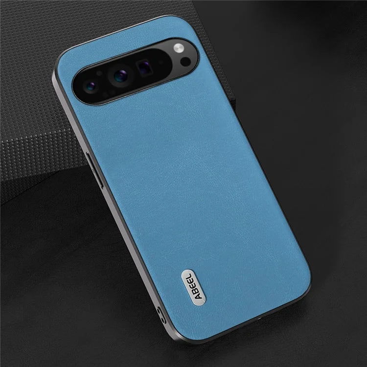 ABEEL For Google Pixel 9 Pro XL Case Textured Leather Coated PC+TPU Back Phone Cover