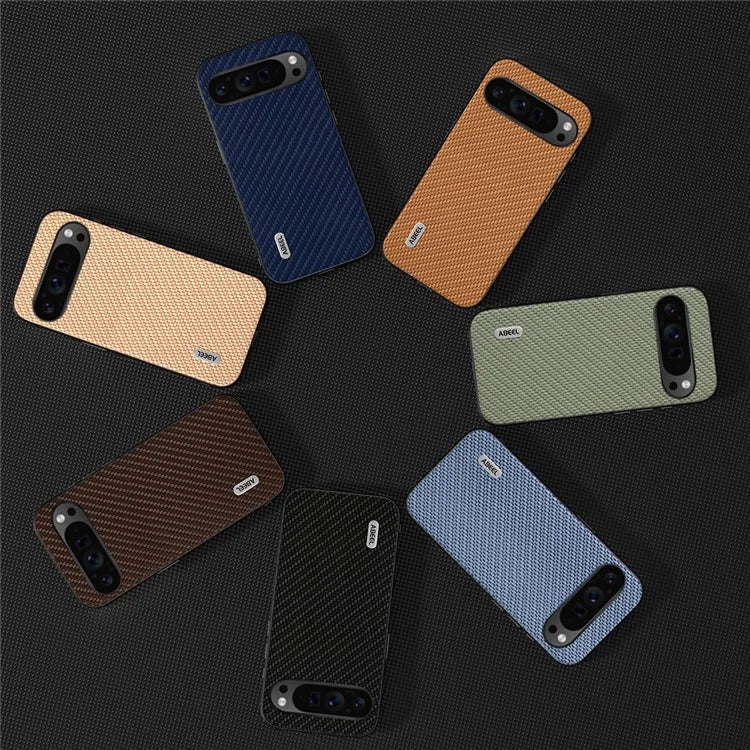 ABEEL For Google Pixel 9 Pro XL Case LPU+PC+TPU Phone Cover Carbon Fiber Texture