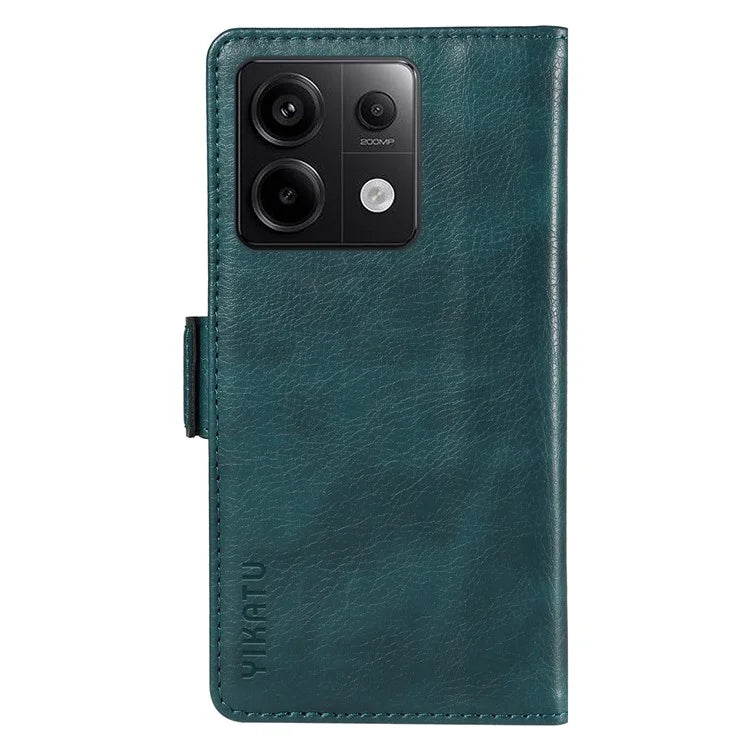 YIKATU YK-007 For Xiaomi Poco X6 5G / Redmi Note 13 Pro 5G Case Wallet Litchi Texture Leather Cover