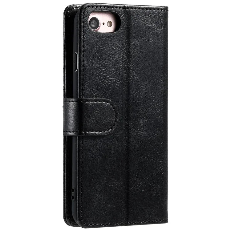 013 Style For iPhone 6 / 6s / 7 / 8 4.7-inch / SE(2020) / SE(2022) Case 6 Card Slots Wallet Flip Stand Phone Cover