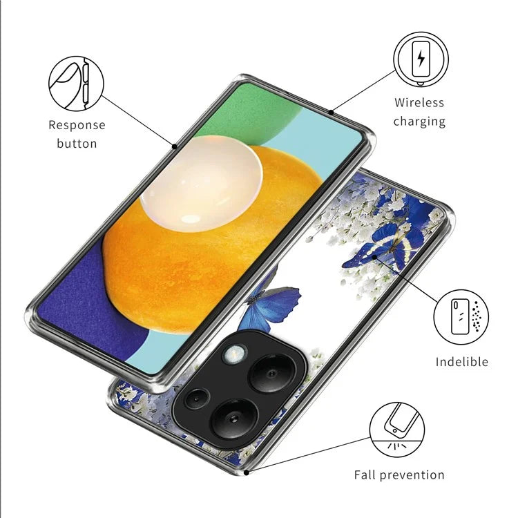 TPU Case for Xiaomi Redmi Note 13 Pro 4G / Poco M6 Pro 4G Shell Pattern Printing Phone Cover