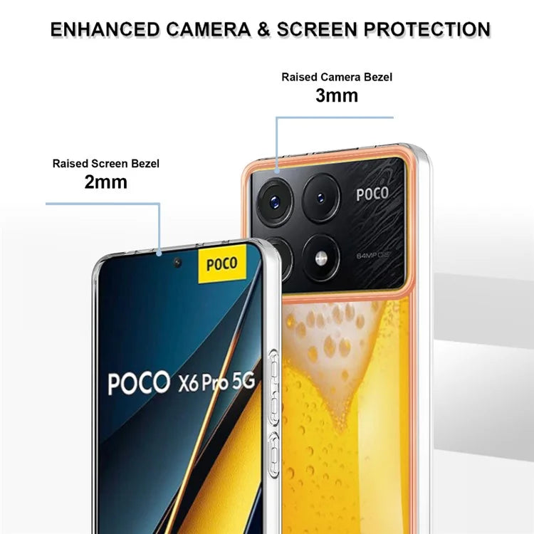 YB IMD Series-19 Style-D For Xiaomi Poco X6 Pro 5G / Redmi K70E 5G Case Electroplated TPU Soft Phone Cover