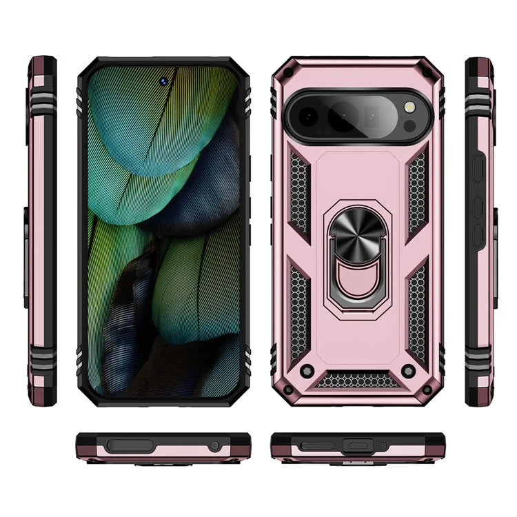 For Google Pixel 9 / Pixel 9 Pro Case Scratch-Proof PC+TPU Kickstand Phone Cover