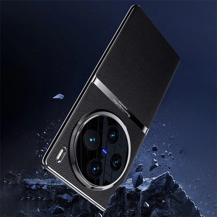 For vivo X100 Pro 5G Case Shockproof Acrylic + PC + PU Leather Phone Shell