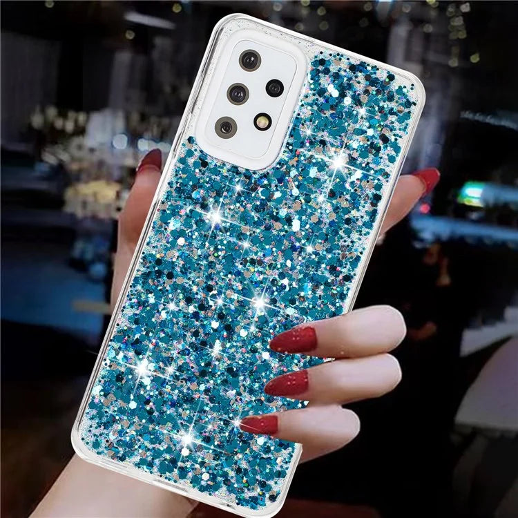 For Samsung Galaxy A23 4G / A23 5G (Global Version) Slim-Fit Glittery Powder Decor Phone Cover Epoxy TPU Phone Case
