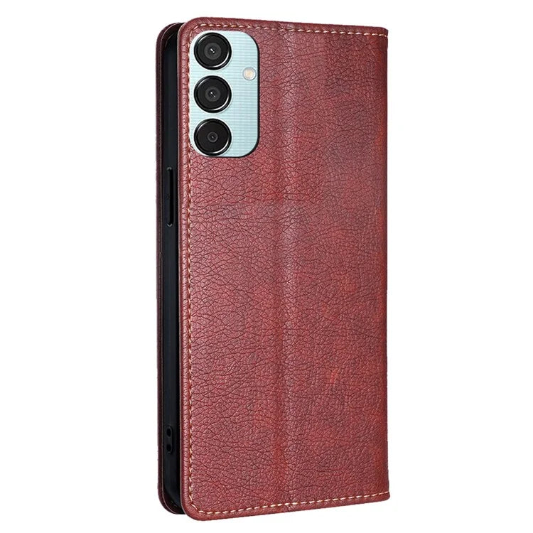 For Samsung Galaxy M15 5G Magnetic Closure Wallet Case Leather Phone Cover