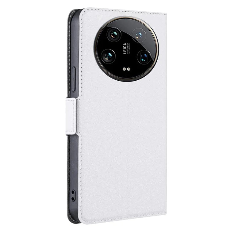For Xiaomi 14 Ultra Case PU Leather Cover Side Magnetic Clasp Design