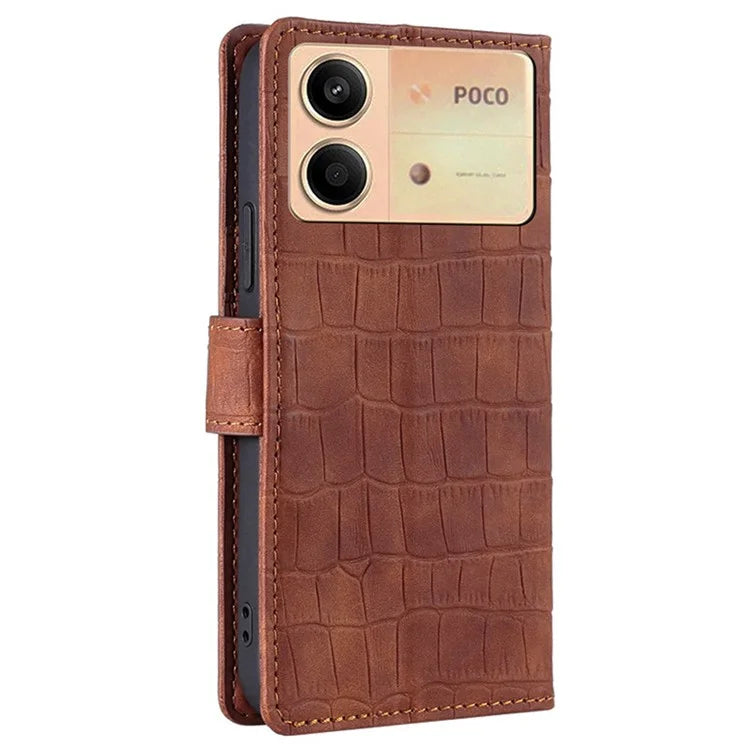 For Xiaomi Redmi Note 13R Pro 5G Wallet Case Crocodile Texture Leather Phone Cover