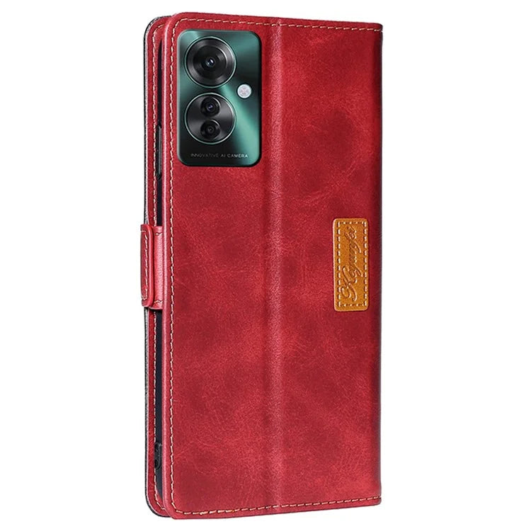 For Oppo Reno11 F 5G / F25 Pro 5G Wholesale Phone Cover Splicing Color Leather Flip Stand Wallet Phone Cover
