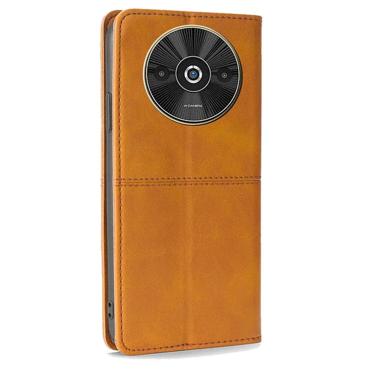 For Xiaomi Redmi A3 / Poco C61 4G Case PU Leather Stand Magnetic Closure Shockproof Phone Cover