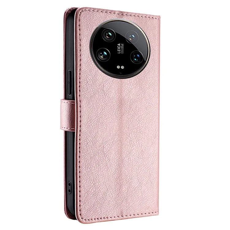 For Xiaomi 14 Ultra Phone Shell Zipper Wallet Leather Stand Case with Hand Strap