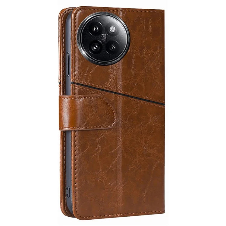 For Xiaomi Civi 4 Pro 5G / 14 Civi 5G Case Wallet Geometric Splicing Phone Cover with Adjustable Stand