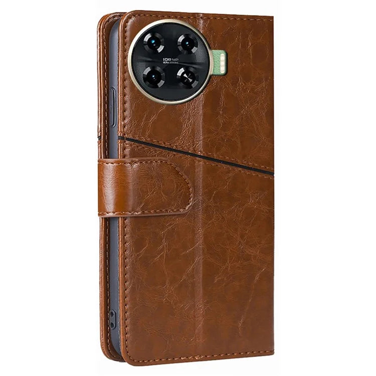 For TECNO Spark 20 Pro+ Case Geometric Splicing Wallet Drop-Resistant Phone Cover