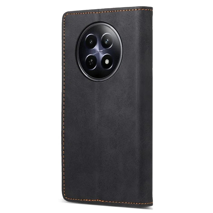 DF-05 For Realme 12 5G / 12x 5G Business Case PU Leather RFID Blocking Wallet Phone Cover