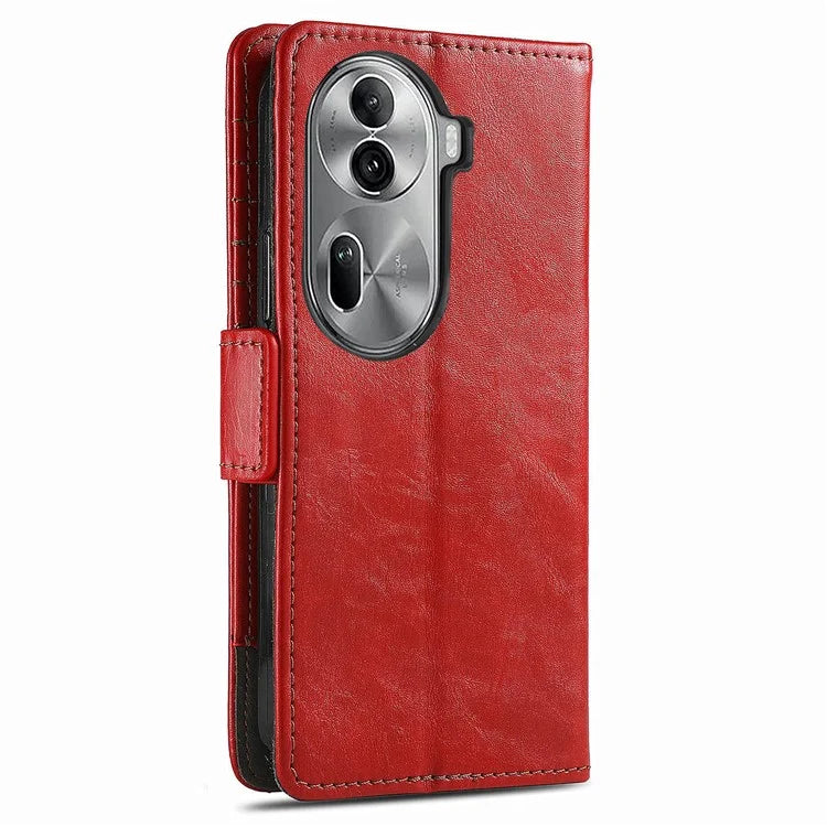 CASENEO 002 Series For Oppo Reno11 Pro 5G (Global) Leather Case Wallet Design Splicing Smart Phone Cover