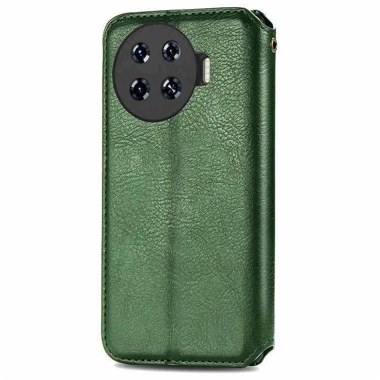 For TECNO Spark 20 Pro+ Case Rhombus Wallet Leather Folio Flip Phone Cover