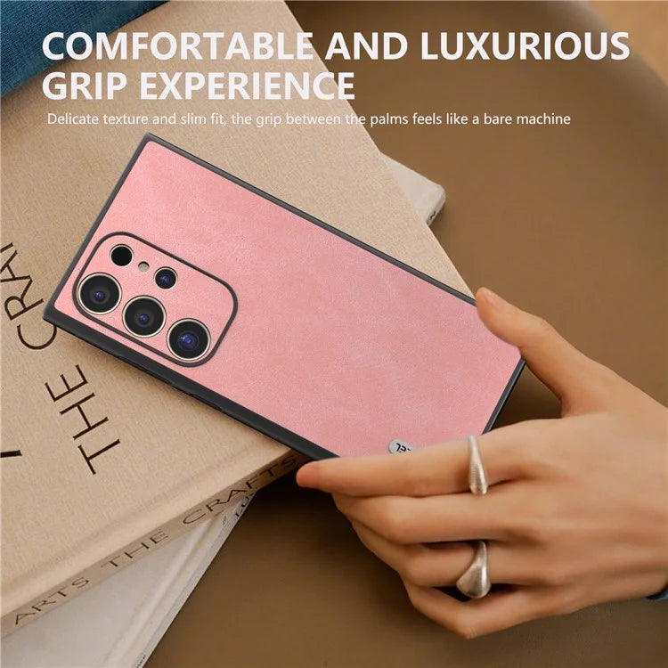 ABEEL For Samsung Galaxy S24 Ultra Case Slim Fit PU Leather+PC Phone Cover