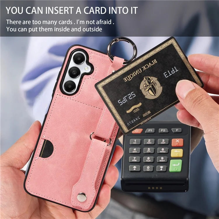 008 For Samsung Galaxy A05s 4G Case Calf Texture Leather+TPU Mobile Phone Cover