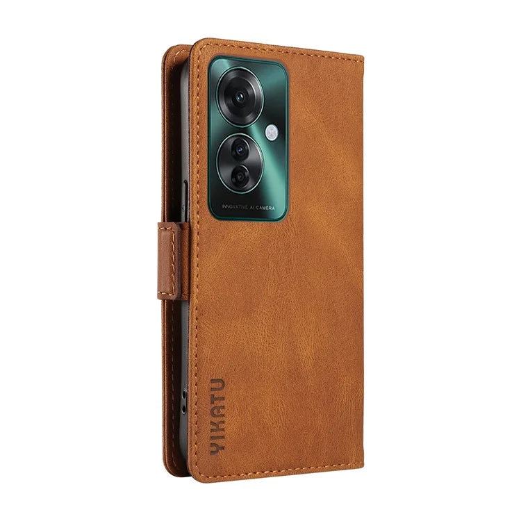 YIKATU YK-005 For Oppo Reno11 F 5G / F25 Pro 5G Leather Phone Case Stand Wallet Cover