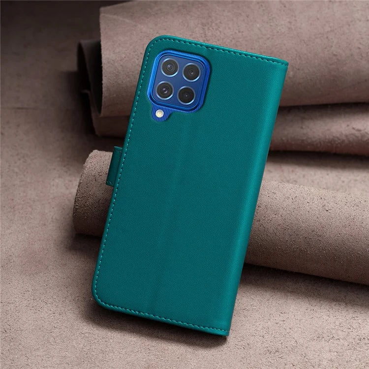 BINFEN COLOR BF17 For Samsung Galaxy M62 / F62 Case Flip Design PU Leather Full Protection Phone Cover