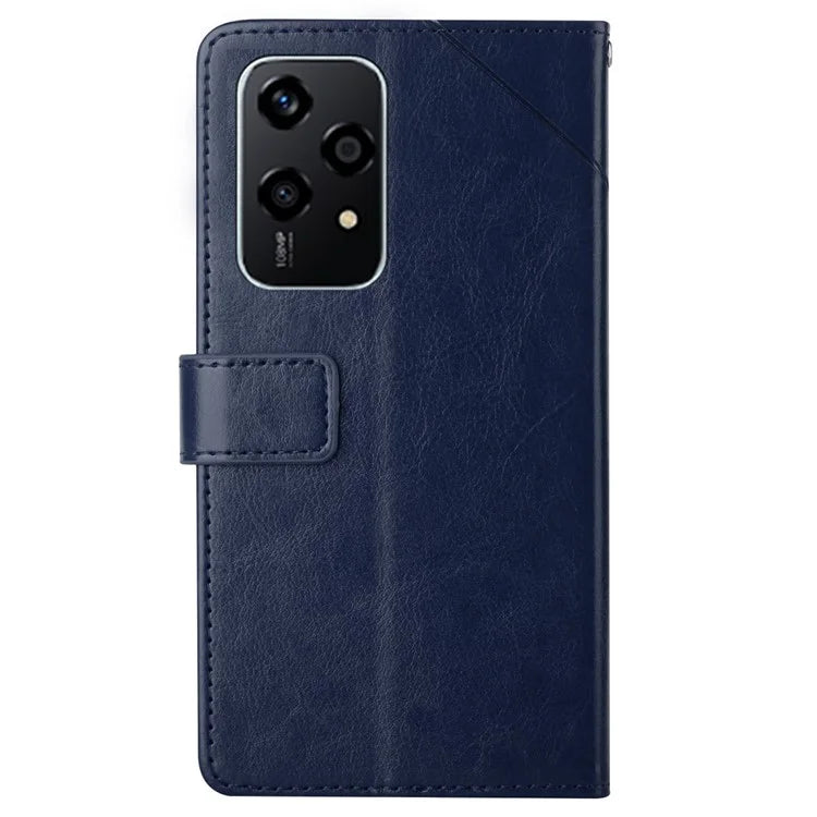 HT01 For Honor 200 Lite Case Stand Wallet Leather Cover Imprinted Design Phone Shell