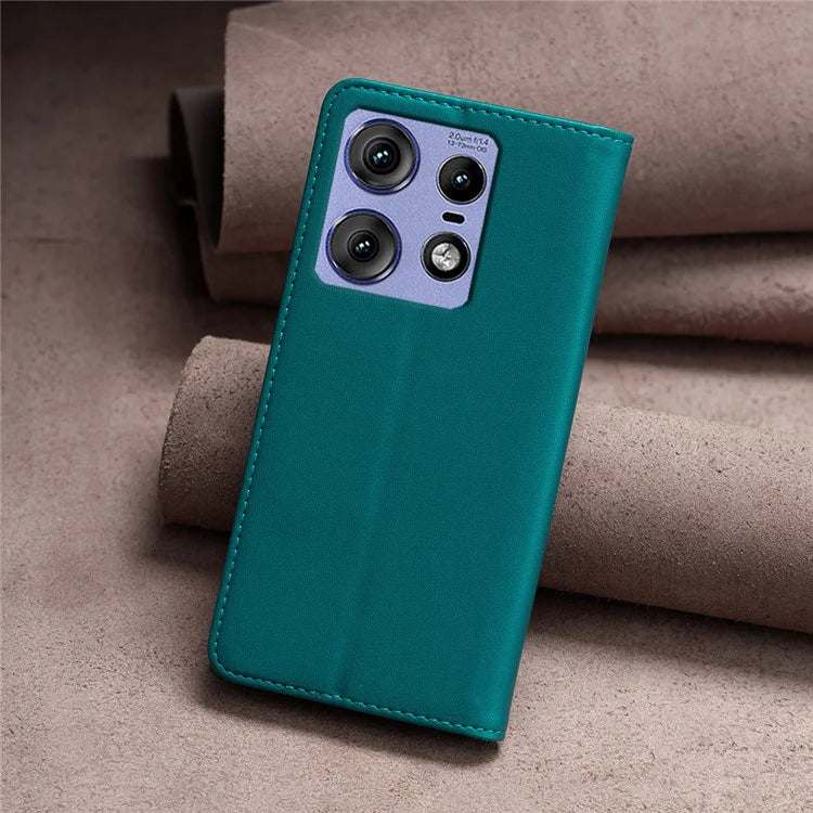 BINFEN COLOR BF18 For Motorola Edge 50 Pro 5G Magnetic Phone Case Leather Folio Stand Cover