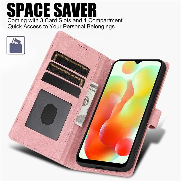 For Xiaomi Redmi A3 / Poco C61 4G Cell Phone Cases Magnetic Clasp Leather Stand Cover