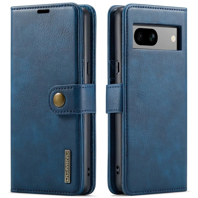 DG.MING for Google Pixel 8a Case Removable 2 in 1 Split Leather Folio Phone Cover