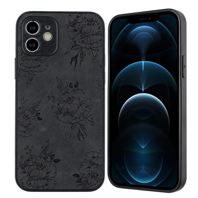 For iPhone 12 Butterfly Pattern Phone Case PU Leather+PC+TPU Cell Phone Cover